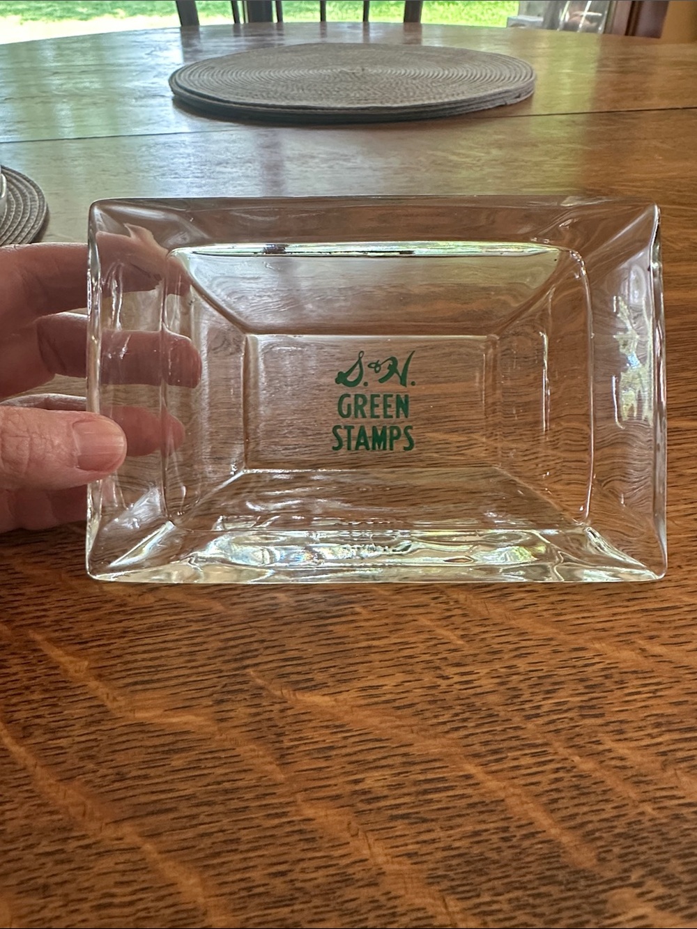 Vintage glass S&H Green Stamps “ashtray”/catch all
